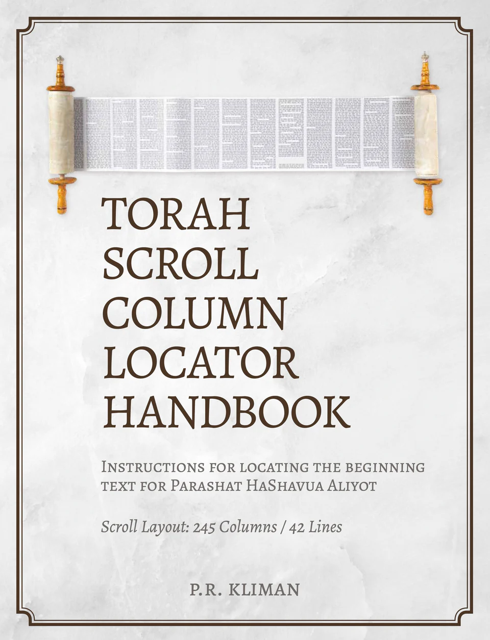 Torah Scroll Column Locator Handbook cover